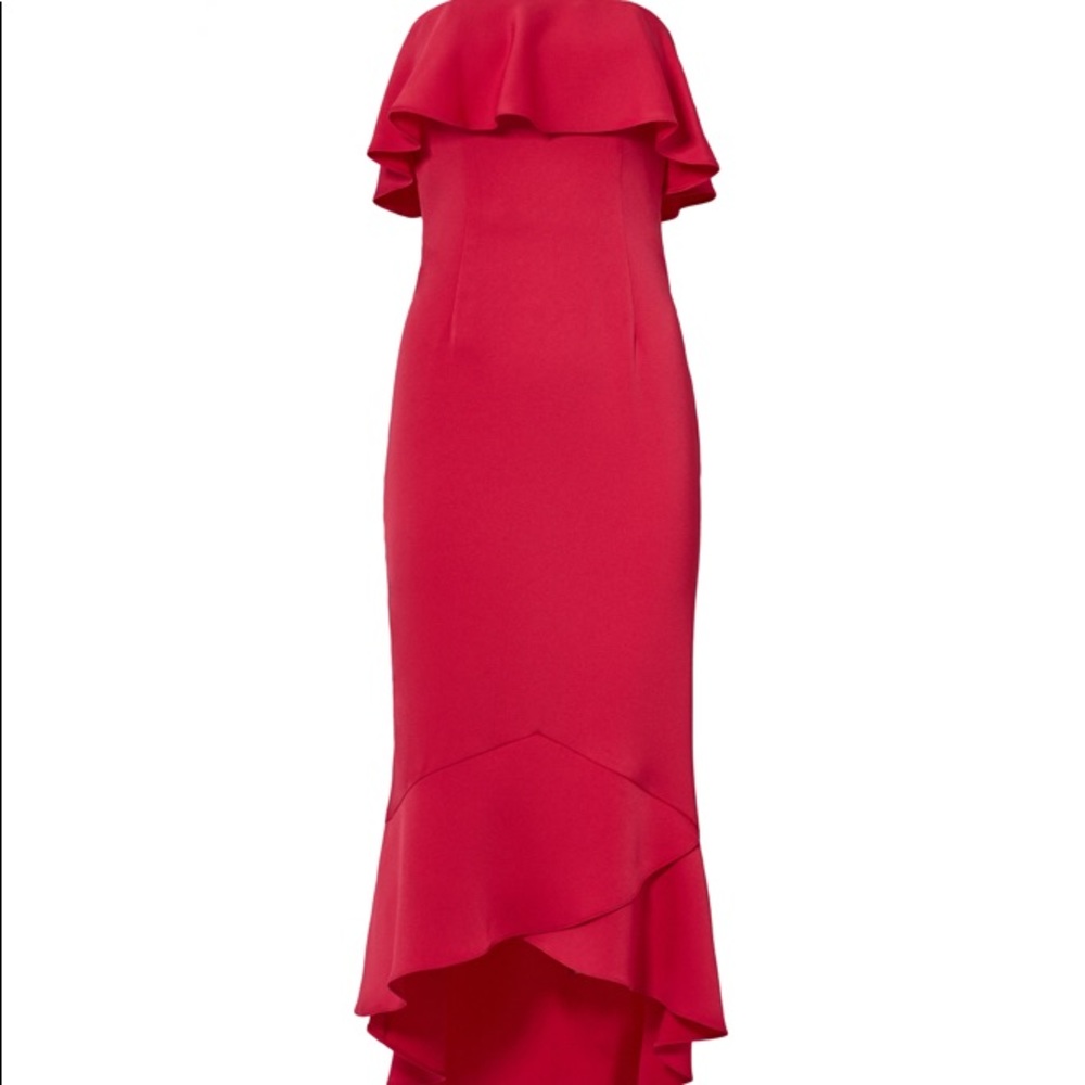Shoshanna • Pink Essie Midi Strapless Dress